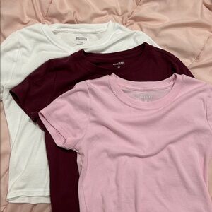 (3 pack) Hollister Cotton Crop Tops